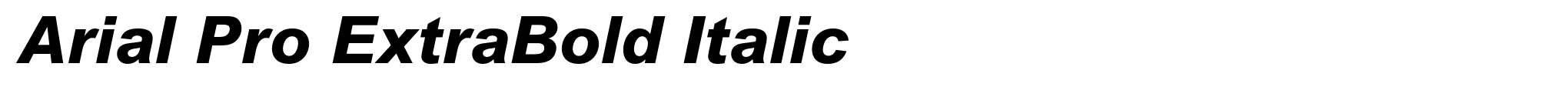 Arial Pro ExtraBold Italic image